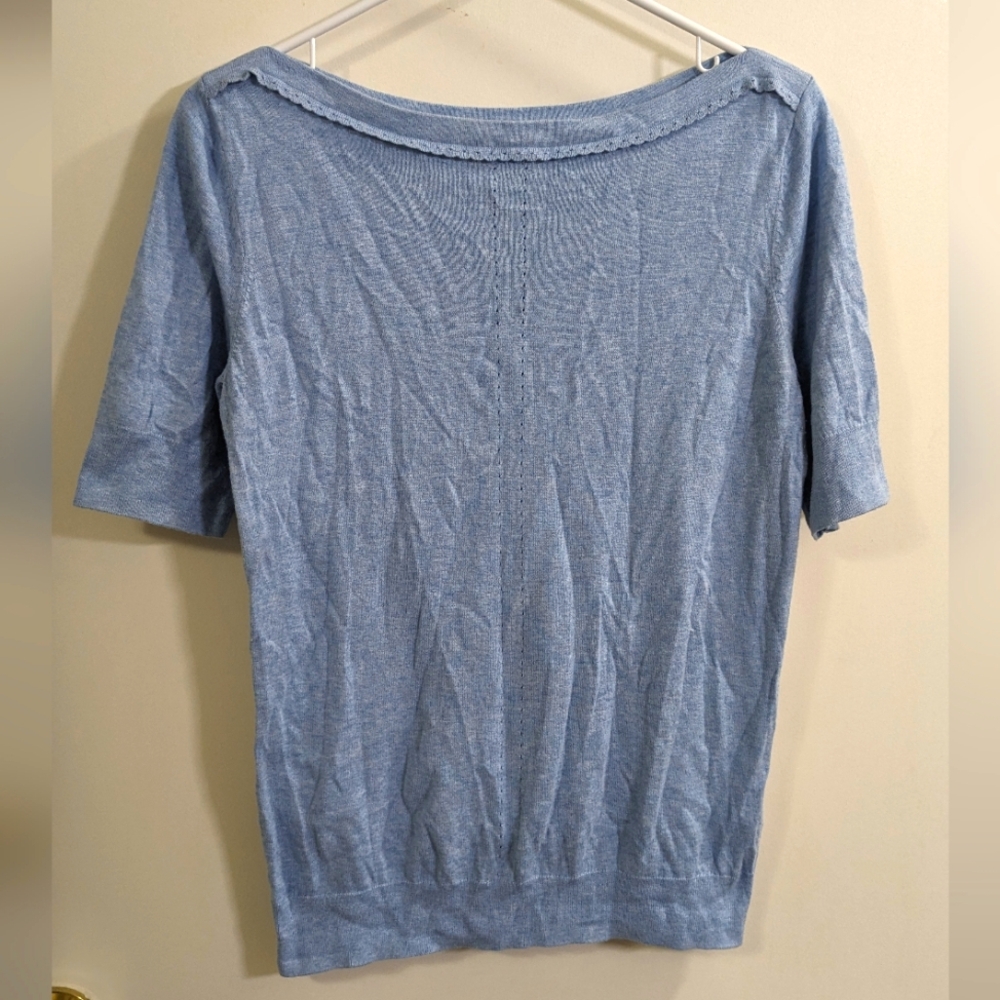 Banana Republic blue short sleeved sweater